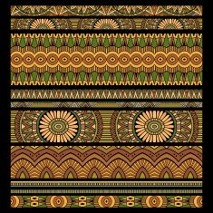 Abstract vector tribal ethnic stripes background set N2