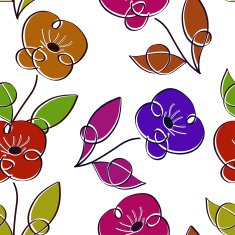 Floral seamless background Vector illustration