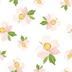 Watercolor flower pattern N127