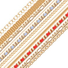 Colorful golden chains background N2