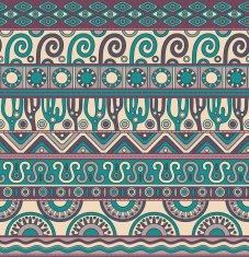 Vector seamless pattern with ethnic elements N19