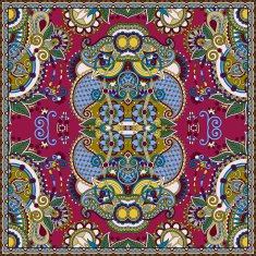 Traditional ornamental floral paisley bandanna Square ornament N100