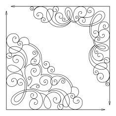 Vector Set of Vintage Template with Ornate Lace Corners N2