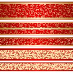 Vector set of decorative ribbon N2