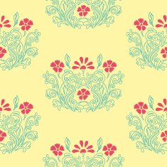 Floral retro pattern N3