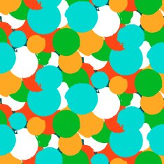 Bold vector polka dot pattern N6