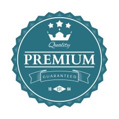Premium quality labels and badges vector N6