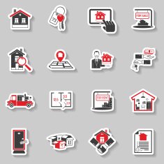 Real Estate Sticker Set