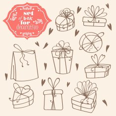 set of gift boxes with bow N2