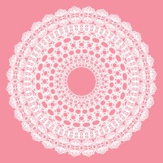 White crochet doily N4