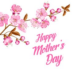 Happy Mother's Day Greeting card with custom text Vector