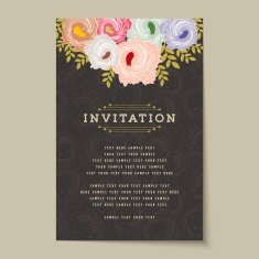 Beautiful vintage invitation cards layouts N24