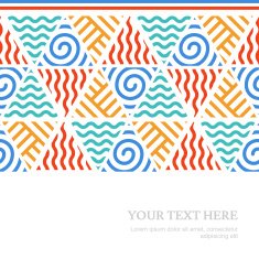 Four elements simple line seamless vector pattern N2