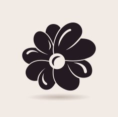 Flower logo Vector sign emblem