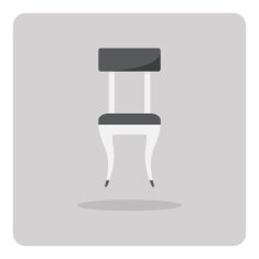 Vector of flat icon chair N2