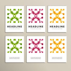 Set of six covers with abstract patterns N3