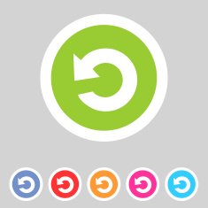 Flat game graphics icon repeat N2