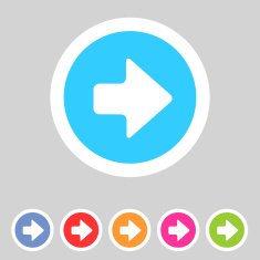 Flat game graphics icon arrow right N2