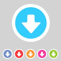 Flat game graphics icon arrow down N2