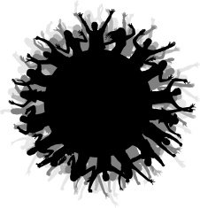 Dancing people silhouettes N74