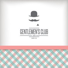 vintage label with gentleman