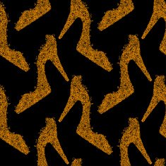 Seamless pattern with high heels shoes