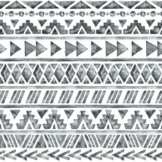 Ethnic watercolor seamless pattern