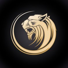 Gold tiger head logo