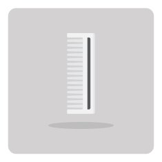 Vector of flat icon comb N3