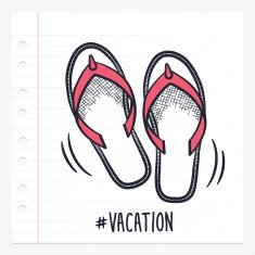 Doodle Flip Flops Icon N2
