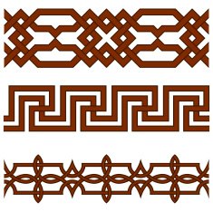 Oriental geometrical seamless borders N2