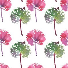 crazy beautiful watercolor pattern of leaves handmade painted N4