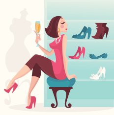 luxury shopping vector illustration