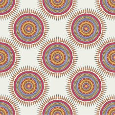 Seamless background with tribal style circles