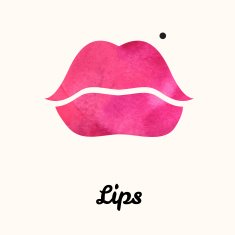 Lips painted in watercolor