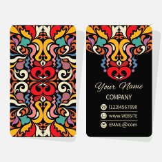 Vector template business cards with abstract geometric background N2