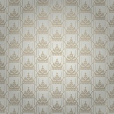 Vintage Pattern Wallpaper Silver Color N4