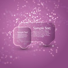 Purple Glossy Speech Bubble