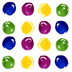 Vector Seamless Pattern of Circles Watercolor