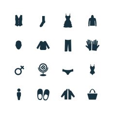 clothes icons set N4