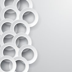 Paper circle banner with drop shadows Vector illustration N3