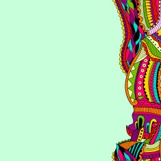 Seamless pattern background with bright abstract ornaments N2