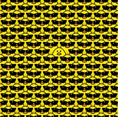 One Yellow Chick surrounded by Chicks in Ladies Style Sunglasses N2