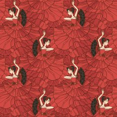 Pattern with tango and flamenco dancers N4