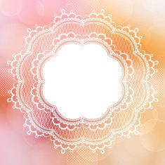 Pink vintage lace border