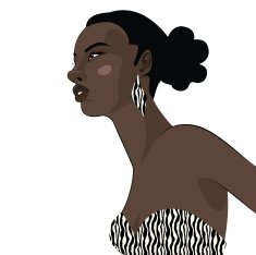 Portrait of a beautiful afro american woman