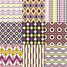 seamless abstract geometric pattern set N2