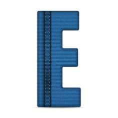 Alphabet Blue Jeans Letter N26