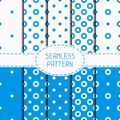 Set of blue geometric seamless polka dot pattern Wrapping paper