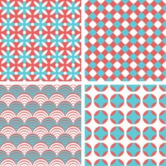 Set of seamless geometric patterns N26